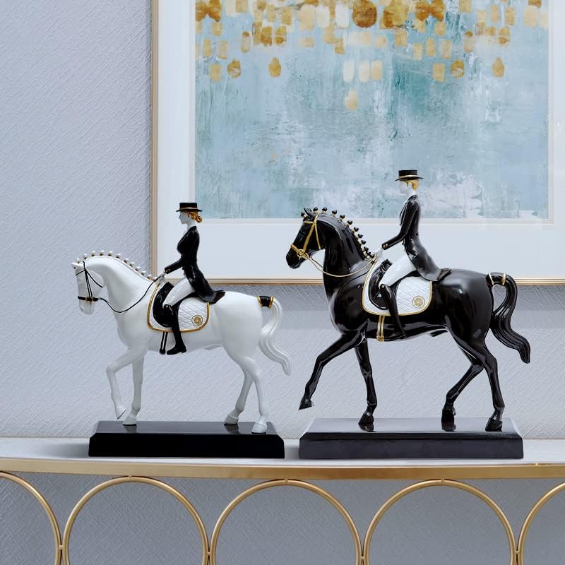 פסל צלמיות של Nenbolec פסל סוסים עיצוב בית מתנות סוסים פולירסין 11 אינץ '