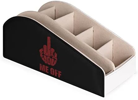 FCK You Me Off Holder שלט רחוק עם 6 תאים עור מארגן מרחוק של Pu Leather For For Mode