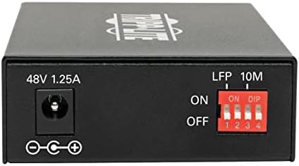 Tripp Lite Multimode סיבים אופטיים ל- RJ45 Ethernet, POE+ 48 VDC, 10/100/1000 מגהביט לשנייה, מחברי LC, 850