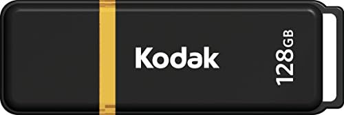 Kodak Ekmmd128GK103 - כונן USB 3.2/3.1/3.0-128 ג'יגה -בייט, 128 גו - סרייה קלאסית - דגם K100 - מעטפת מחצלת שחורה עם