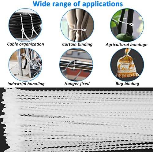 SAISN 100 חבילות כבלים חרוזים קשרי כבלים מחברים קשרי רוכסן מתכווננים קשרי חוט חזקים לשימוש חוזר רצועות מיקוד פלסטיק עמידות