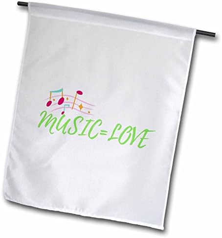 תמונת 3 של המילים מוסיקה שווה לאהבה עם תווי מוסיקה - דגלים