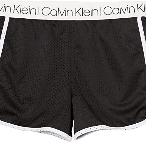 קלווין קליין בנות ביצועים למשוך על רשת ספורט מכנסיים קצרים