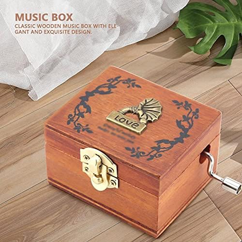HMGGDD מיני קופסת מוסיקה מעץ קופסת מוסיקה מטאל רטרו רטרו מדגם מכני מלאכת יום הולדת קישוטי בית יום הולדת