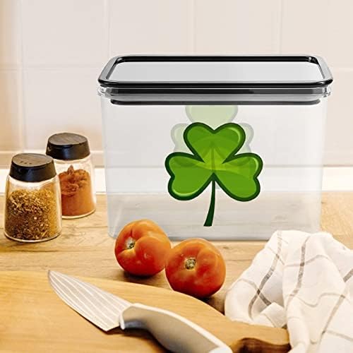 סנט פטריק יום תלתן אחסון קופסא פלסטיק מזון ארגונית מיכל מיכלי עם מכסה למטבח