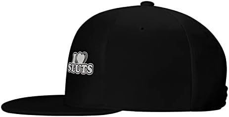 Love-Sluts כובעים שטוחים שטר שוליים כובע אופנה בייסבול מתכוונן כובע משאית אופנה לגברים נשים