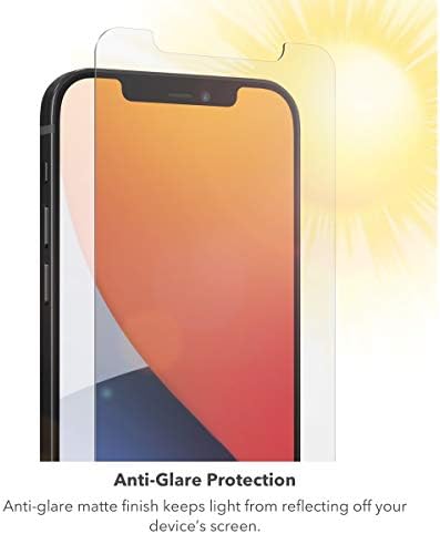 זג בלתי נראהמגן זכוכית עלית נגד בוהק פלוס - בלוקים בוהק מהמכשיר שלך - עשה עבור אייפון 12 מיני, ברור, 200106676