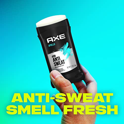 Axeperspirant Deodorant Stick 48 שעות זיעה והגנה על ריח לרעננות לאורך זמן, מרווה אפולו ודאודורנט גברים של אדרווד 2.7oz