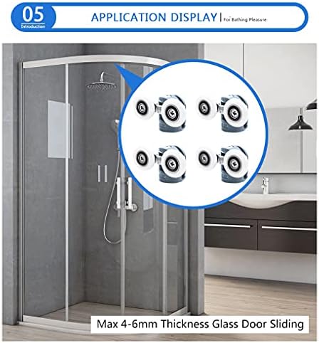 ZLDXDP כפול עליון יחיד מטה מטה גלגל כרום דלת הזזה נושאת גלילים חומרה לתא מקלחת