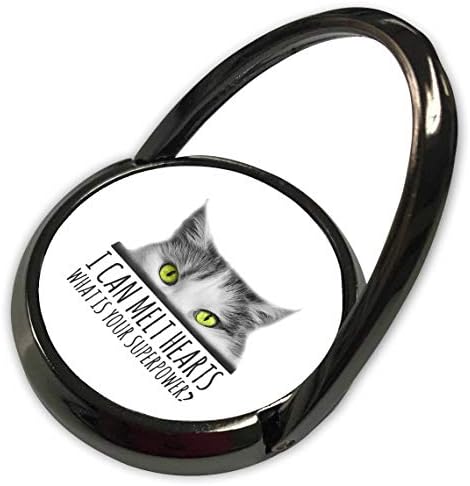 עיצוב אלכסיס של 3DROSE - עיני חתול - חתול חמוד. אני יכול להמיס לבבות. מה מעצמת העל שלך. מתנה מצחיקה - טבעת טלפון