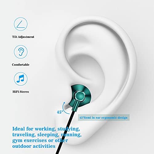 אוזניות USB C, Acaget Galaxy S22 Ultra אוזניות אוזניות קווית עבור אנדרואיד חצי באוזן USB סוג C אוזניות HIFI סטריאו