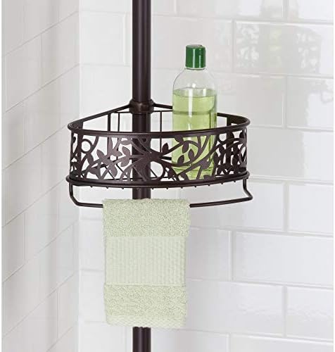 עיצוב גפן מתמדת מקלחת מתח קבוע - מדפי אחסון אמבטיה לשמפו, מרכך וסבון, ברונזה