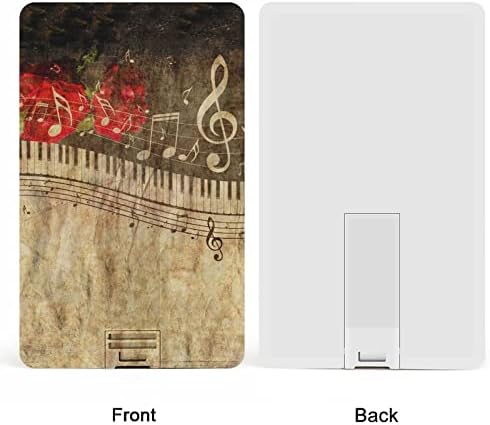 מקשי פסנתר עם הערות מוזיקליות כרטיס אשראי USB כונני פלאש מנוגדים למקל מפתח מתנות תאגידיות ומתנות לקידום מכירות
