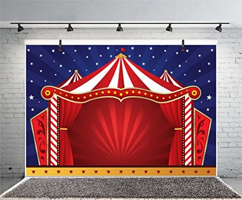 10 על 8 רגל קרקס רקע צילום אוהלים אדומים לילה כוכבים קרנבל תמונה רקע תינוק ילדים ילד מסיבת יום הולדת דקור טפט תא צילום סטודיו