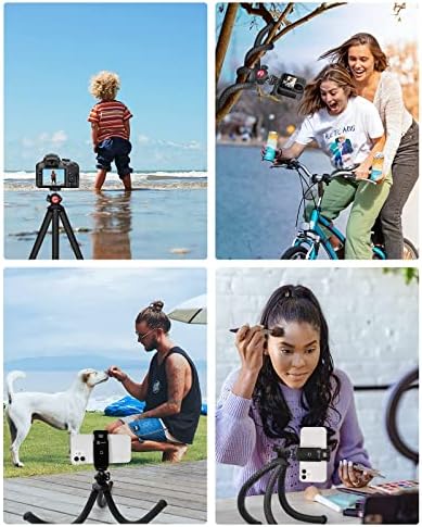 חצובה טלפון של Goofoto, חצובה גמישה לאייפון, טלפון סלולרי ומצלמה אנדרואיד, מחזיק מיני נייד לכיפוף להקלטת וידיאו/vlogging/selfie