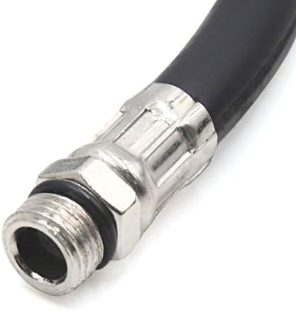 UXCell 45 סמ אורך קליפ גמיש על צמיג אוויר צינור צינור צינור W 4 מסיר שסתום דרך
