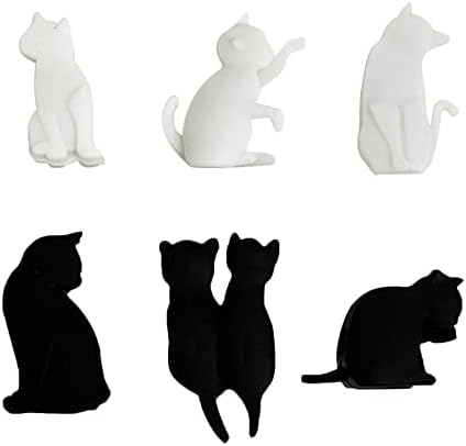 שכבה יכול ארגונית סמני בעלי החיים חתול סמני יין זכוכית קיטי קסמי 6 יחידות לשתות סיליקון חתול מטבח ו אוכל