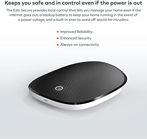 Ezlo Secure Home Home Hub עם Zigbee & Z-Wave. עובד עם מכשירי Wi-Fi המשויכים למכשירי Alexa ו- Google Assistant