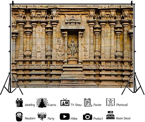 רקע מקדש,יייל 8 על 6 רגל מקדש הינדי ישן לבנים מגולפות קירות רקע עתיק מרק בציר ימי הביניים אתרי תיירות טפט לירות סטודיו