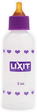 החלפת חלב נוטרי-וטרינר לגורים / תמיכה בריאה במעיים עם פרוביוטיקה / 12 אונקיות וערכת הנקה לבקבוק תינוק ליקסיט-2 עוז