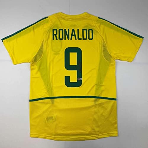 חתימה/חתומה רונאלדו נזאריו ברזיל גופיית כדורגל צהוב