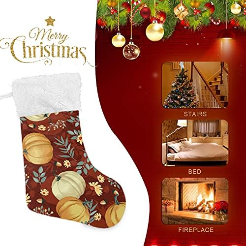 גרבי חג המולד של Alaza דלעות סתיו עם קישוטי גרביים גדולים של חום קלאסי בהתאמה אישית לעונת המסיבה של עונת החגים