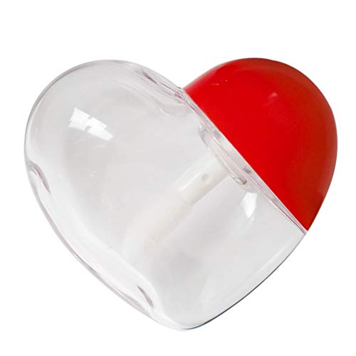 אקוק 5 יחידות 5 מיליליטר בקבוק ריק של גלוס בצורת לב, קופסת שפתון עשה זאת בעצמך בעבודת יד לשימוש חוזר, יצירתי ומקסים, מתאים לילדות