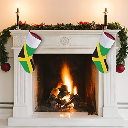 דגל ג'מייקני בהתאמה אישית לגרב חג המולד חג המולד המסיבה המשפחתית קישוטי תלייה