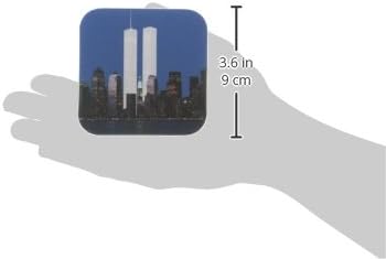3DROSE CST_154708_3 ניו יורק קו רקיע של העיר ניו יורק הכולל את מגדלי התאומים-קרמי-חופי אריחים, סט של 4