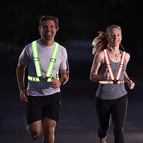 ריצה רעיוני אפוד לנשים הליכה בלילה, ריצה בטיחות אפוד עם 360 נראות רפלקטור רצועה