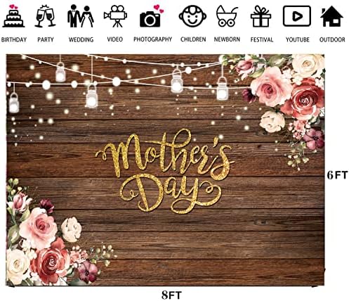8 * 6 רגל שמח אמא של יום רקע אמא של יום עץ פרח צילום רקע אמא של יום תמונה רקע עבור מסיבת סטודיו אבזרי 212