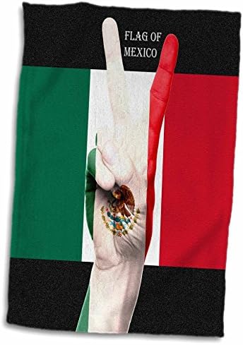 דגלי 3 של סנדי מרטנס של העולם - דגל של סימן השלום של מקסיקו גאווה - מגבות