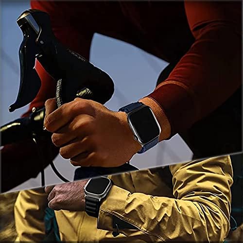 להקת jazuup תואמת להקת Apple Watch 49 ממ 45 ממ 44 ממ 42 ממ נשים נשים, רצועת ניילון מתכווננת תואמת את Iwatch