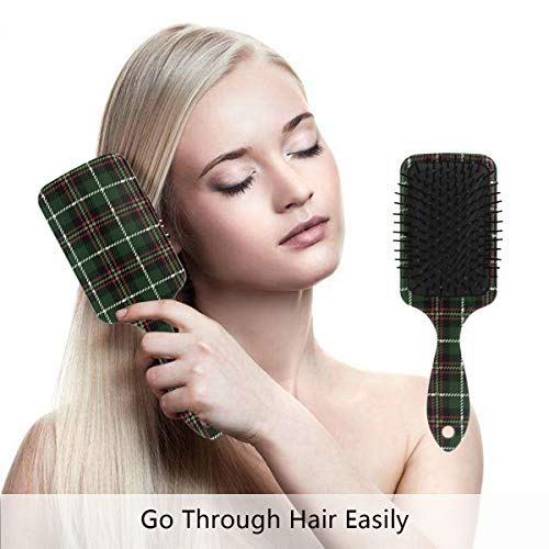 מברשת שיער של כרית אוויר של VIPSK, משובץ תאו ירוק צבעוני צבעוני, פלסטיק, עיסוי טוב מתאים ומברשת שיער מתנתקת אנטי סטטית