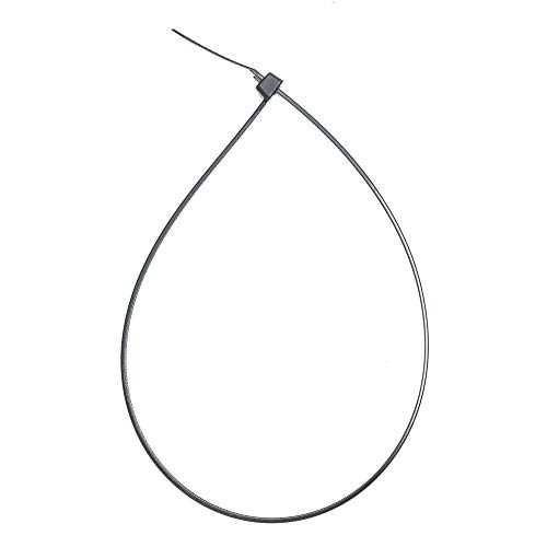 Ziptie.com עניבת כבלים שחורה לשימוש חוזר בגודל 15 אינץ ', חוזק מתיחה של 50 קילוגרם, 100 חבילה