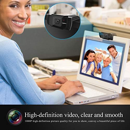 מצלמת אינטרנט 1080 עם מיקרופונים כפולים, מצלמת אינטרנט לשיחות ועידה במשחקים, מצלמת אינטרנט למחשב נייד או למחשב שולחני,
