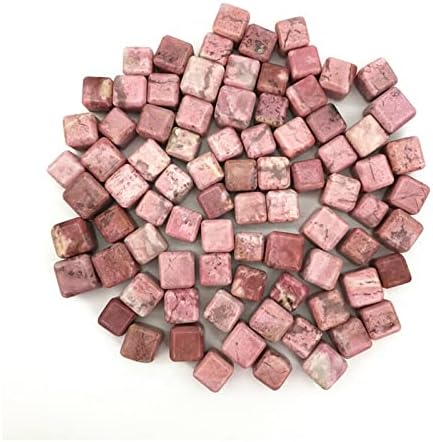 Ertiujg husong312 1pc טבעי רודוניט רוז קובייה מלוטשת אבני קריסטל ריפוי מתנות אבני חן אבנים טבעיות ומינרלים קריסטל