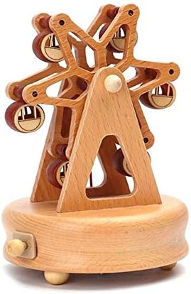 קופסת מוזיקה מעודנת-תיבת מוסיקה שמחה-סיבוב קופסת מוזיקה מעץ קופסא עץ מלאכה רטרו רטרו מתנה ליום הולדת וינטג 'עיצוב