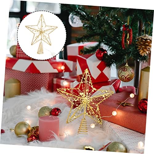 עץ Bettoyard Pentagram Tree Top Star Cheistmas Topper Topper מואר צמרת צמרת חג המולד עיצוב סופי עץ חג המולד טופר