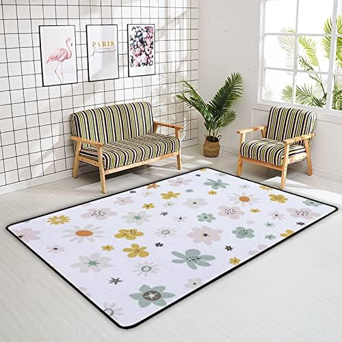 זוחל שטיח מקורה משחק מחצלת פרח קטן לסלון חדר שינה חינוכי משתלת רצפה שטיח שטיח 72x48 אינץ '