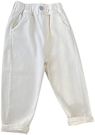 פעוטות אלביבי בנים קטנים צ'ינו מטען מכנסי מכנסי צד מכנסיים בצבע אחיד מכנסיים מזדמנים