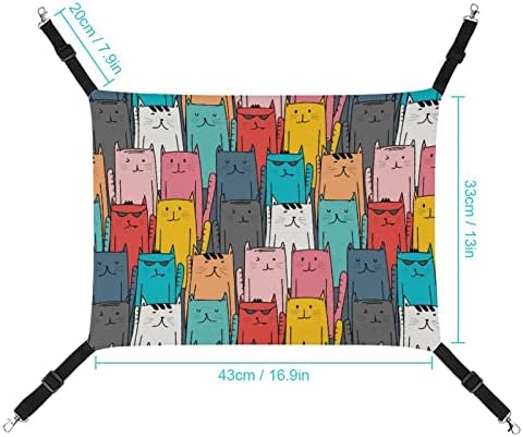 חתול כלוב ערסל צבע חתולים לחיות מחמד נדנדה מיטת מתאים כלוב כיסא רכב מקורה חיצוני 16.9איקס 13