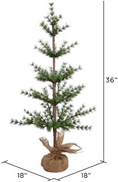 Vickerman 3 'מפוצל אורן ונציאני עץ חג המולד מלאכותי, לא מואר - שולחן פו טופ חג המולד עץ - עיצוב בית מקורה עונתי