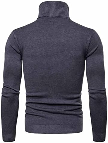 גברים סוודר סוודר טורטלנק אופנה רזה מתאימים חולצת שכבה של בסיס חורף מוצק שרוולים ארוכים