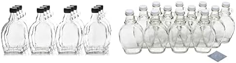 אספקת ההר של הצפון הר -אספקת ההר 12 אונקיה בקבוקי סירופ מייפל זכוכית - מקרה של 12 ו- MSJ -8oz 8 אונקיה בקבוקי