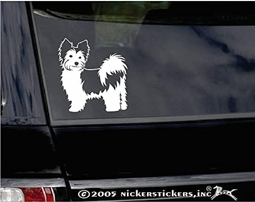 Biewer Terrier Vinyl Dog Window מדבקה מדבקה מאת Nickerstickers®