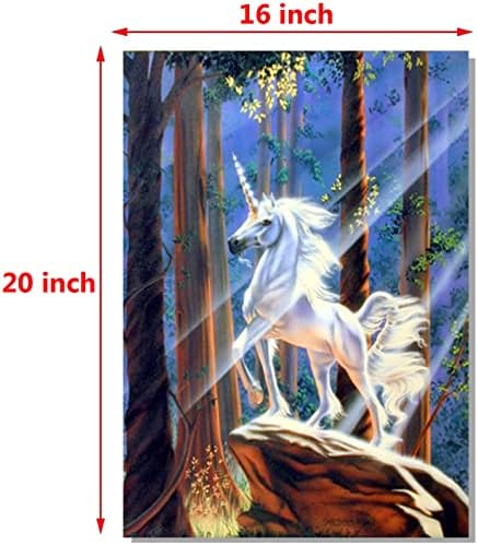 אור ביער סו דאו חד קרן סוס קיר תפאורה אמנות הדפסת פוסטר