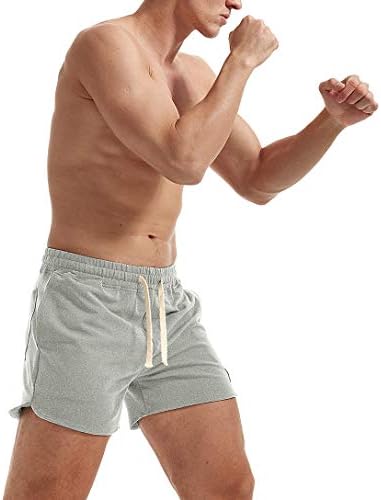 מכנסיים אתלטי של מכנסיים אתלטי של גברים פיתוח גוף אימון מכנסי כושר כותנה עם כיסים
