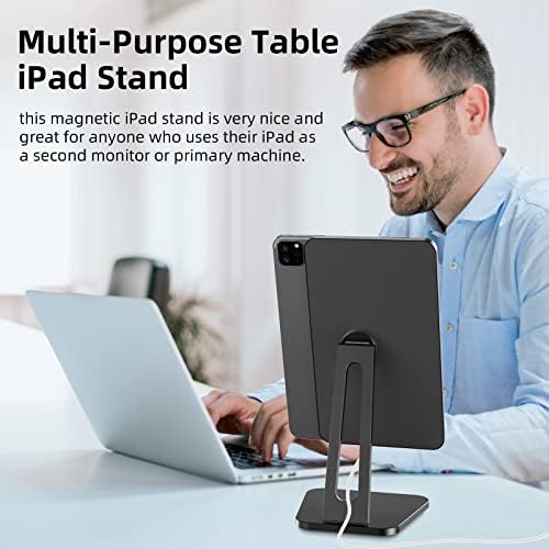 Xunmej iPad Stand עבור שולחן טאבלט מגנטי מעמד iPad Pro מחזיק עבור Apple iPad Pro 12.9 אינץ 'דור 3/4/5, 360 ° סיבוב