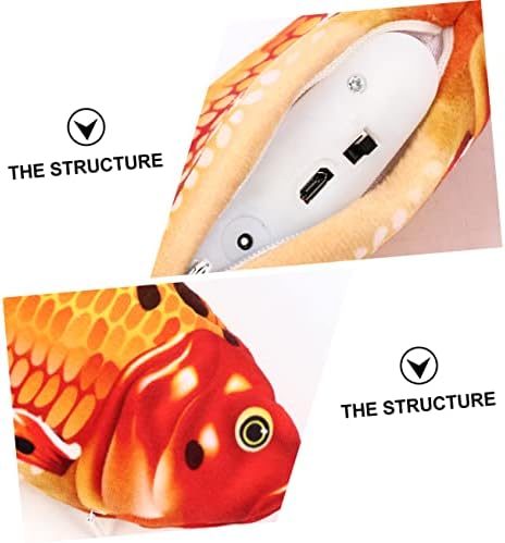 טוינדונה דג חשמלי USB דגים קופצים צעצועים מקורה פרט פלאש טיזר חתול צעצוע צעצוע דג דג חתול צעצוע של חיה שופכת דגים דגים צעצועים